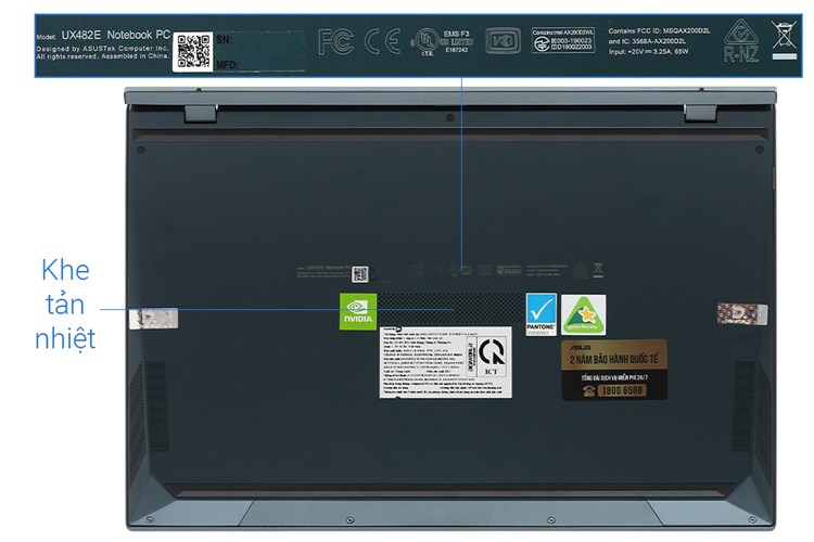 Laptop Asus ZenBook Duo UX482EG i5 1135G7/8GB/512GB/2GB MX450/Touch/Pen/Túi/Stand/Win10 (KA166T) Màu Xanh đen