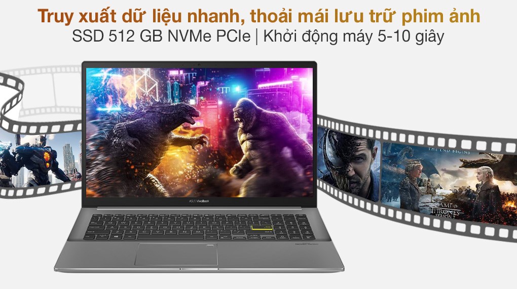Laptop Asus VivoBook S533EQ i5 1135G7/8GB/512GB/2GB MX350/Win10 (BQ011T)