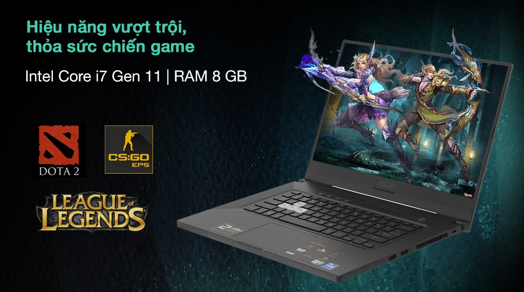 Laptop Asus TUF Gaming FX516PE i7 11370H/8GB/512GB/4GB RTX3050Ti/144Hz/Win10 (HN005T)