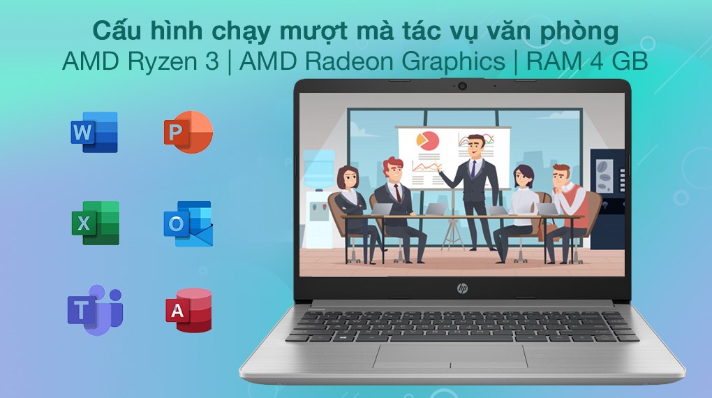 Laptop HP 245 G8 R3 3250U/4GB/256GB/Win10 (342G2PA)