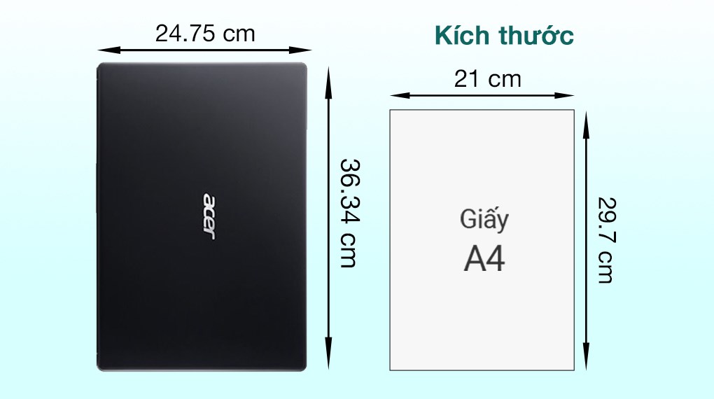 Laptop Acer Aspire 3 A315 34 P8VA N5030/4GB/256GB//Win10 (NX.HE3SV.00N)