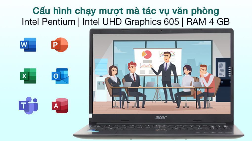 Acer Aspire 3 A315 34 P8VA N5030 (NX.HE3SV.00N) - Cấu hình