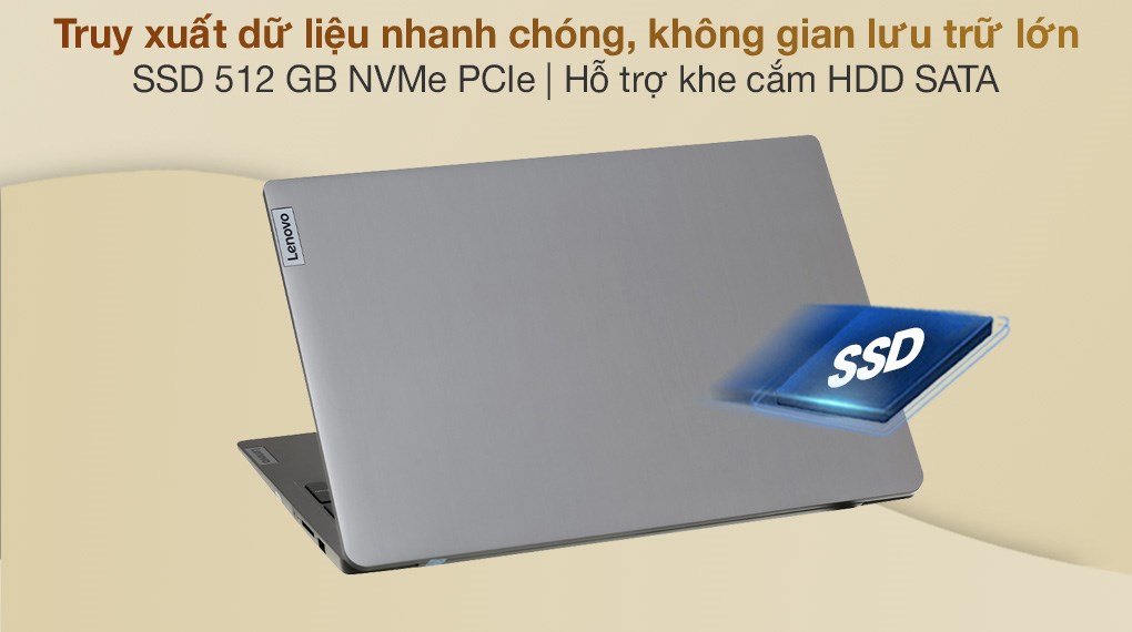 LENOVO IdeaPad Slim 3: Core i5 Gen11/8G/SSD 512G/15.6in FHD/còn BH 3th - 5