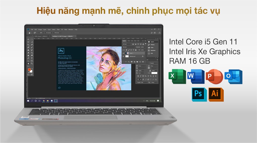 Laptop Lenovo IdeaPad 5 14ITL05 i5 1135G7/16GB/512GB/Win10 (82FE00KRVN)