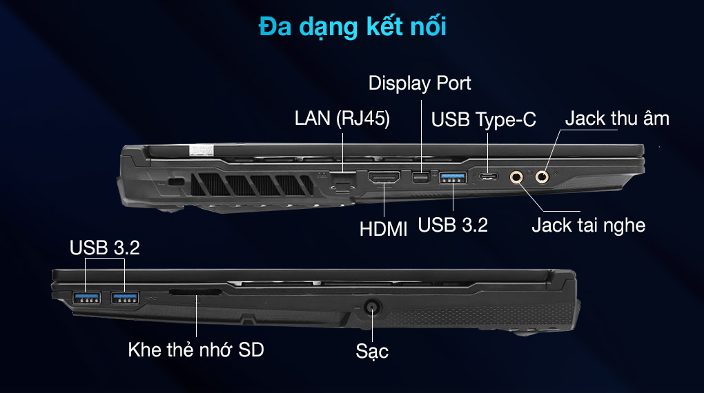MSI GL65 Leopard 10SCXK i7 10750H (217VN) - Cổng kết nối