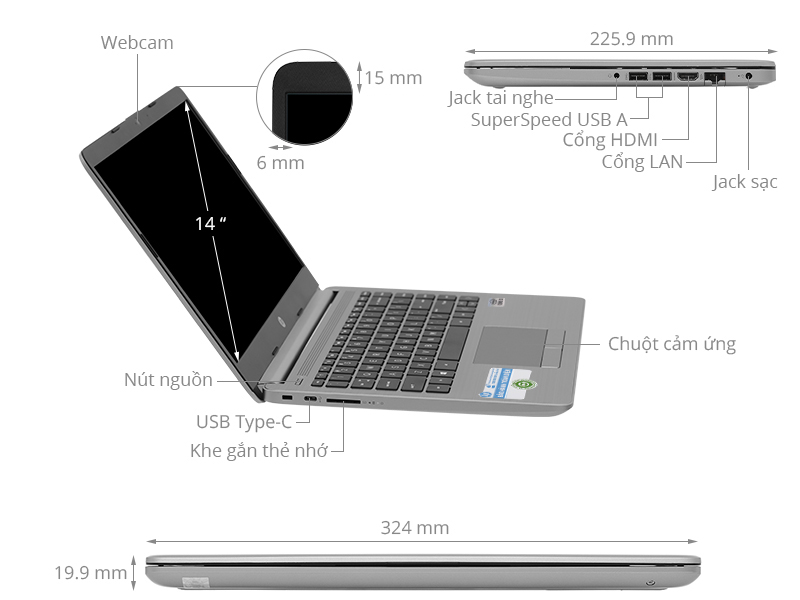 HP 240 G8 i3 1005G1/4GB/512GB/Win10 (342G6PA)