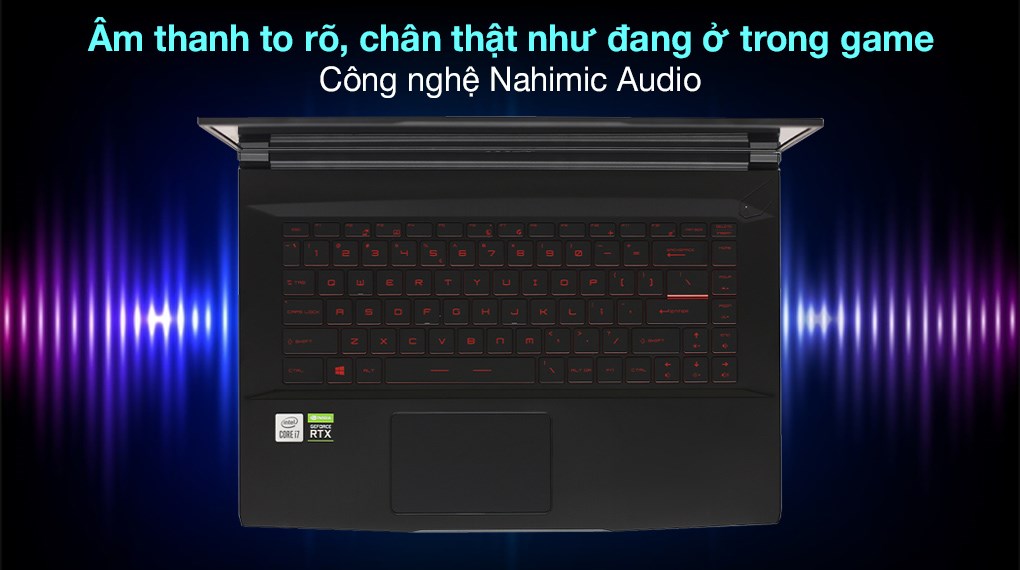 Laptop MSI Gaming GF65 10UE i7 10750H/16GB/512GB/6GB RTX3060 Max-Q/Balo/Win10 (228VN)