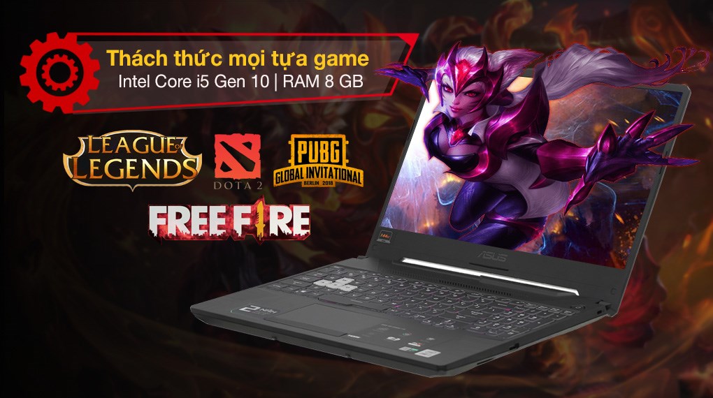 Laptop Asus TUF Gaming FX506LH i5 10300H/8GB/512GB/4GB GTX1650/Win10 (BQ046T)