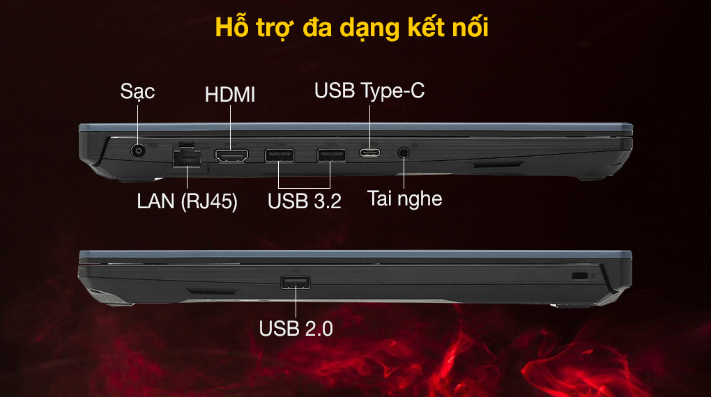 Asus TUF Gaming FX506LH i5 10300H (BQ046T) - Cổng kết nối