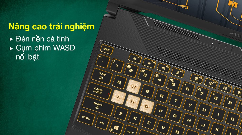 Laptop Asus TUF Gaming FX506HC i5 11400H/8GB/512GB/4GB RTX3050/144Hz/Win10 (HN002T)