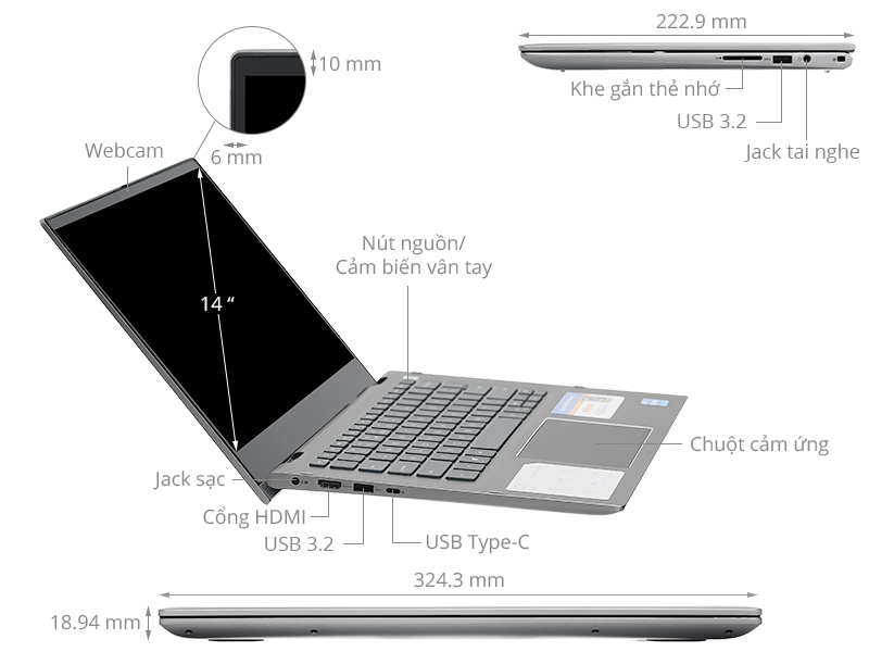 Dell Inspiron 5406 i5 1135G7/8GB/512GB/2GB MX330/Touch/Win10 (N4I5047W)