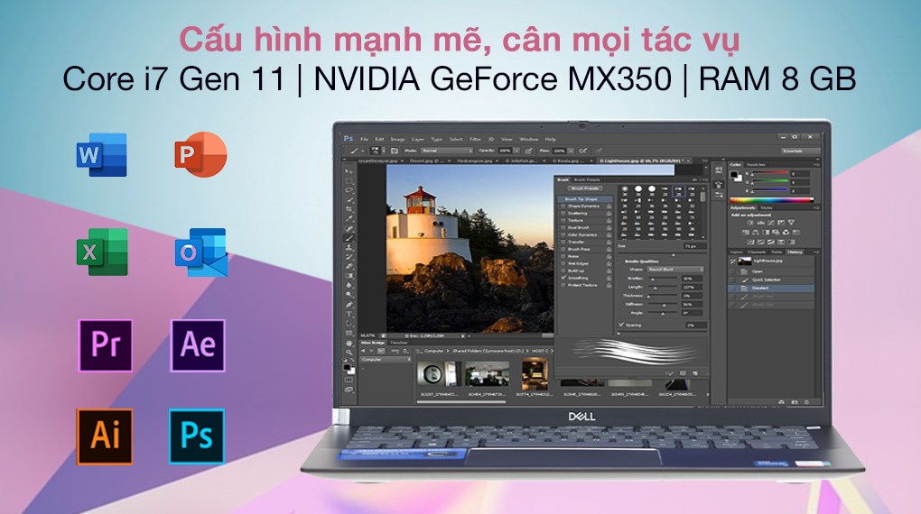 Laptop Dell Vostro 5301 i7 1165G7/8GB/512GB/2GB MX350/Win10 (V3I7129W)