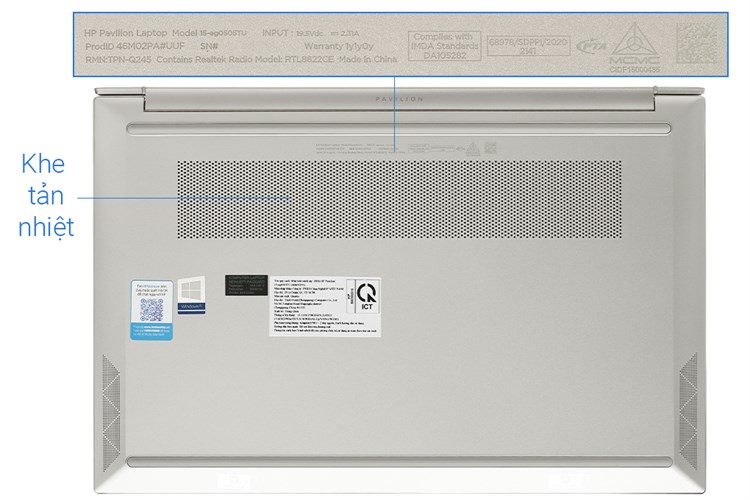 Laptop HP Pavilion 15 eg0505TU i5 1135G7/8GB/512GB/Win10 (46M02PA) Màu Vàng