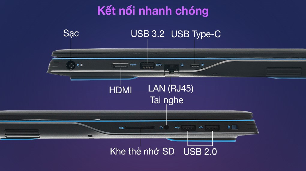 Laptop Dell Gaming G3 15 i7 10750H/16GB/256GB + 1TB/4GB GTX1650Ti/Win10 (P89F002G3500C)