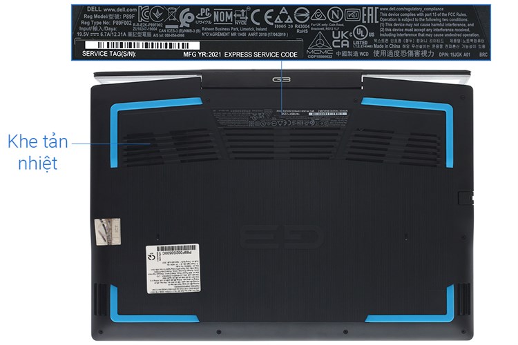 Laptop Dell Gaming G3 15 i7 10750H/16GB/256GB + 1TB/4GB GTX1650Ti/Win10 (P89F002G3500C) Màu Đen