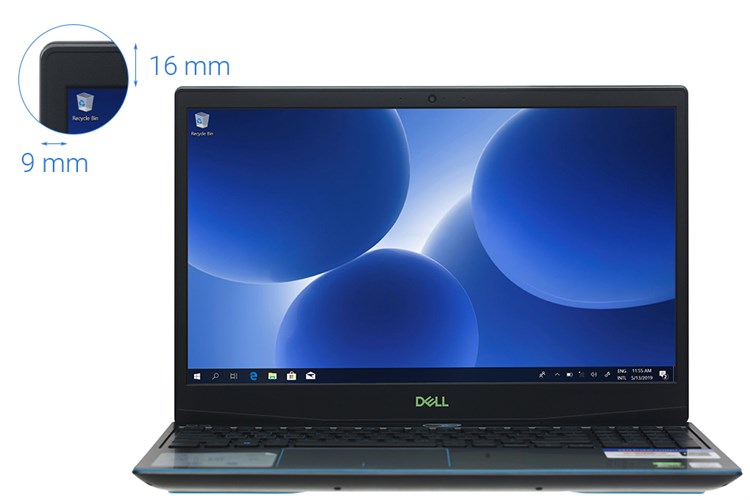 Laptop Dell Gaming G3 15 i7 10750H/16GB/256GB + 1TB/4GB GTX1650Ti/Win10 (P89F002G3500C) Màu Đen