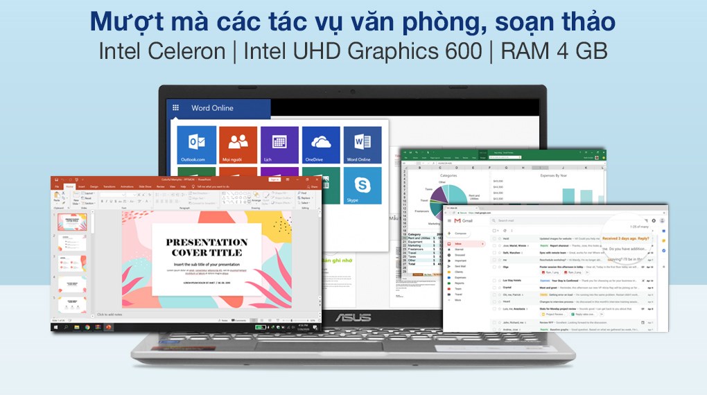 Laptop Asus VivoBook X515MA N4020/4GB/256GB/Win10 (BR480T)