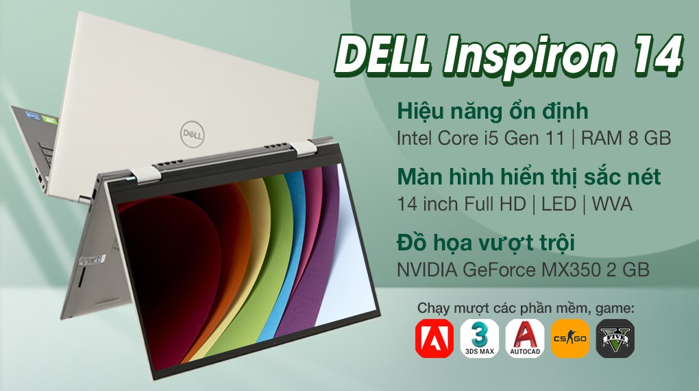 Laptop Dell Inspiron 14 5410 i5 1135G (N4I5147W) | Trả góp