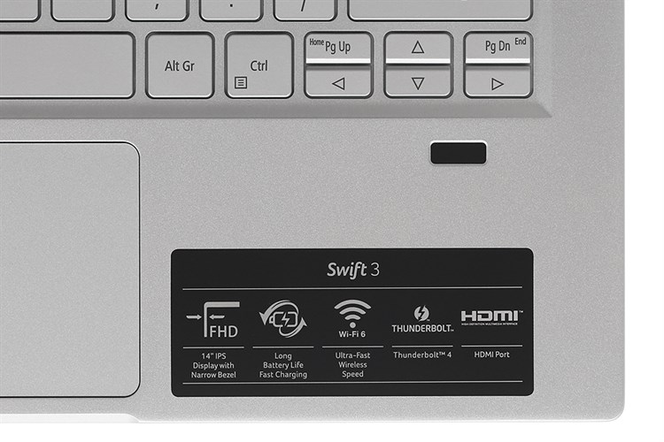 Laptop Acer Swift 3 SF314 511 56G1 i5 1135G7/16GB/512GB/Win10 (NX.ABLSV.002) Màu Bạc