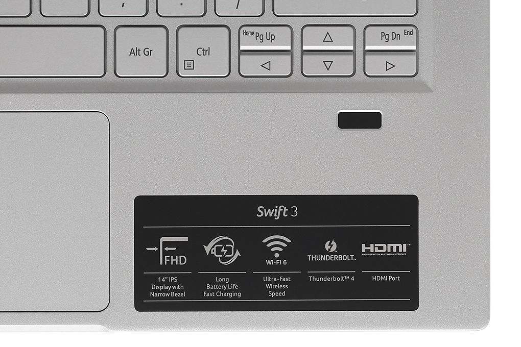 Laptop Acer Swift 3 SF314 511 56G1 i5 1135G7/16GB/512GB/Win10 (NX.ABLSV.002) Màu Bạc