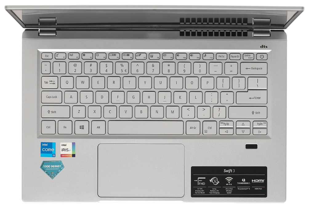 Laptop Acer Swift 3 SF314 511 56G1 i5 1135G7/16GB/512GB/Win10 (NX.ABLSV.002) Màu Bạc