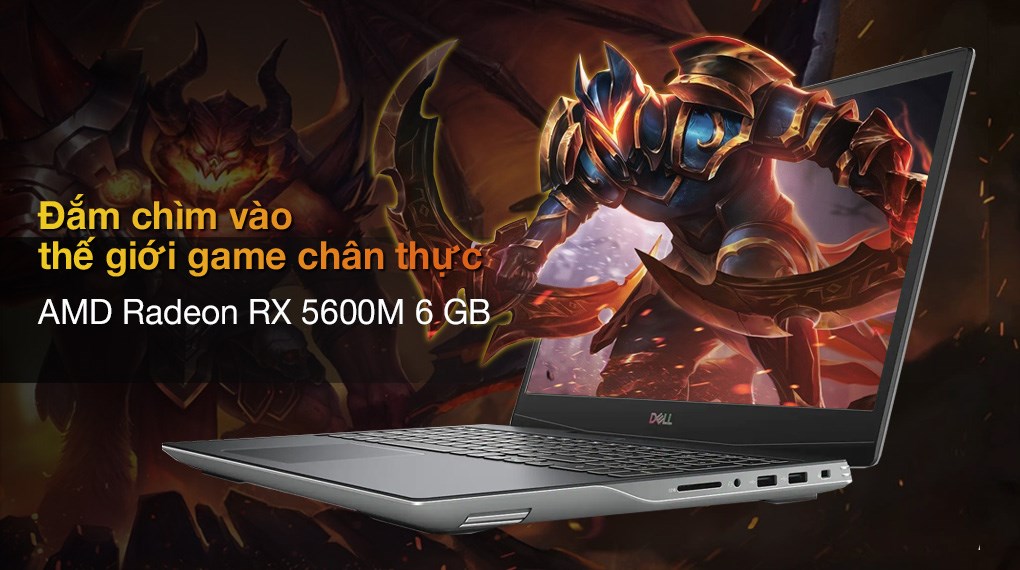LAPTOP DELL GAMING G5 15 5505 RYZEN 5 4600H/16GB/512GB/VGA RX5600M 6GB/15.6INCH 120HZ Laptop Dell Gaming G5 15 5505 R5 4600H/8GB/512GB/6GB RX5600M/120Hz/Win10 (70252801)