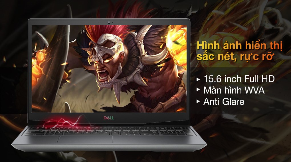 LAPTOP DELL GAMING G5 15 5505 RYZEN 5 4600H/16GB/512GB/VGA RX5600M 6GB/15.6INCH 120HZ Laptop Dell Gaming G5 15 5505 R5 4600H/8GB/512GB/6GB RX5600M/120Hz/Win10 (70252801)
