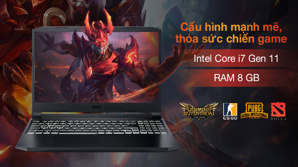 Acer Nitro 5 Gaming AN515 57 74NU i7 11800H (NH.QD9SV.001.) - Cấu hình