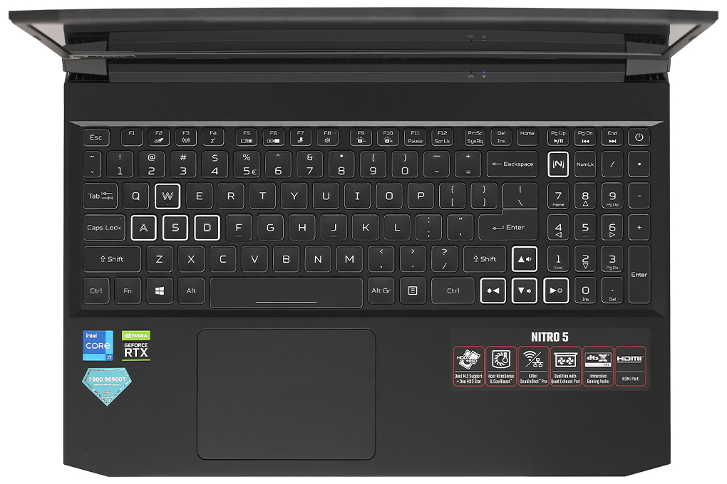 Laptop Acer Nitro 5 Gaming AN515 57 74NU i7 11800H/8GB/512GB/4GB RTX3050Ti/144Hz/Win10 (NH.QD9SV.001.) Màu Đen