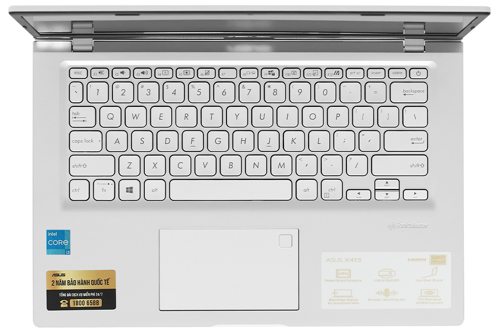 Laptop Asus VivoBook X415EA i3 1115G4/4GB/512GB/Win10 (EB638T) Màu Bạc