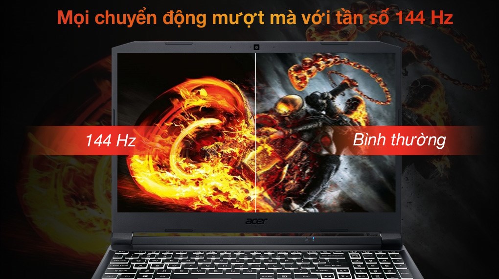 Laptop Acer Nitro 5 Gaming AN515 57 50FT i5 11400H/16GB/512GB/4GB RTX3050/144Hz/Win10 (NH.QD8SV.003)
