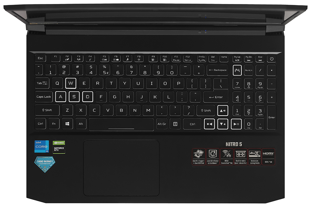 Laptop Acer Nitro 5 Gaming AN515 57 50FT i5 11400H/16GB/512GB/4GB RTX3050/144Hz/Win10 (NH.QD8SV.003) Màu Đen