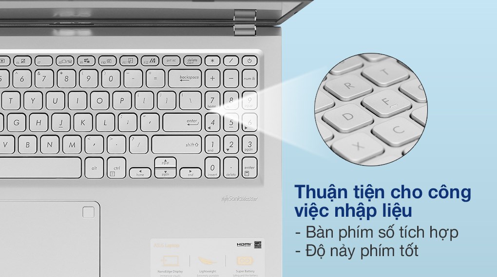 Asus VivoBook X515MA N4020 (EJ504T) - Bàn phím