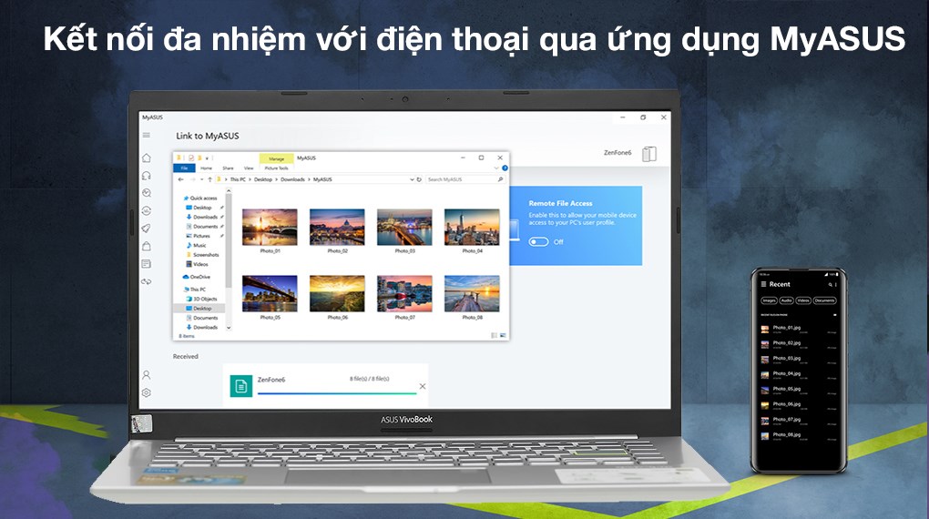 Laptop Asus VivoBook A415EA i3 1115G4/8GB/512GB/Win10 (EB559T)