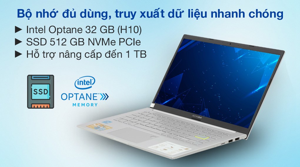 Laptop Asus VivoBook A415EA i3 1115G4/8GB/32GB+512GB/Win10 (EB568T)