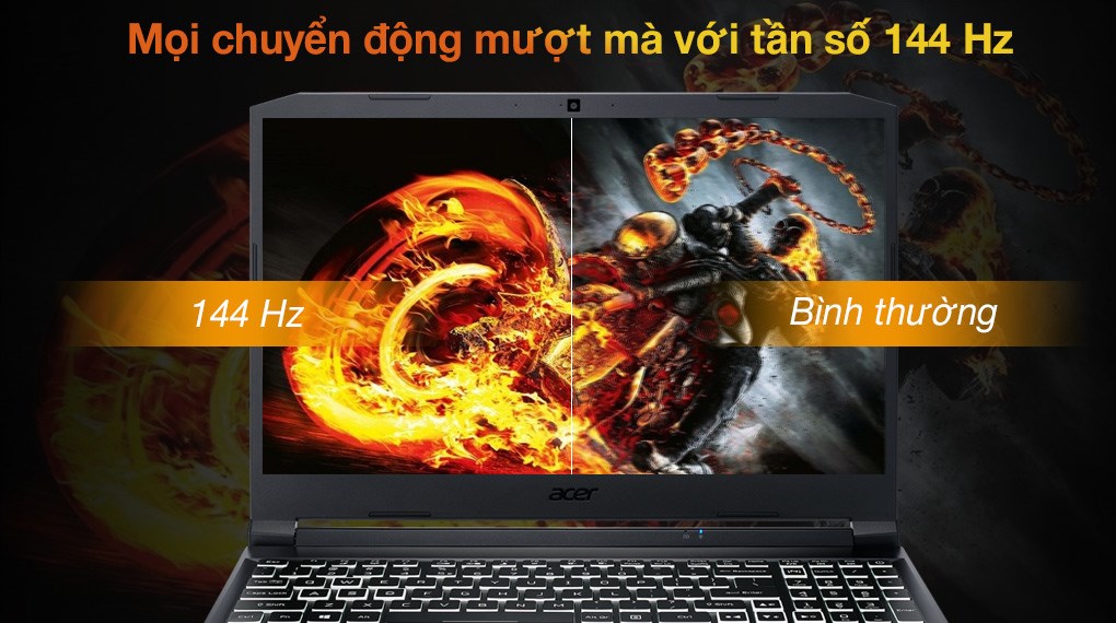 Laptop Acer Nitro 5 AN515 57 51G6 i5 11400H/8GB/512GB/4GB RTX3050/144Hz/Win10 (NH.QD8SV.002)