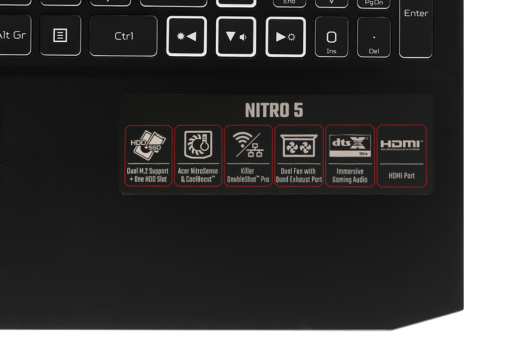 Laptop Acer Nitro 5 AN515 57 51G6 i5 11400H/8GB/512GB/4GB RTX3050/144Hz/Win10 (NH.QD8SV.002) Màu Đen