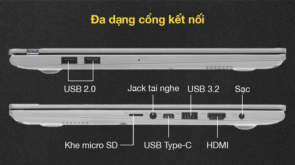 Asus VivoBook A515EA i5 1135G7/8GB/512GB/Win10 (L11169T) - Kết nối