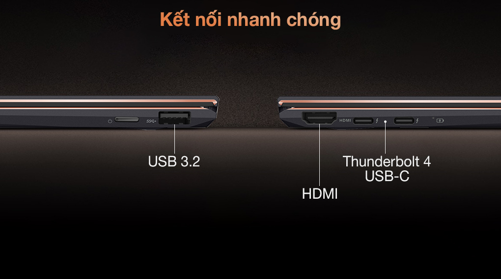 Asus ZenBook UX371EA i7 1165G7 (HL701TS) - Cổng kết nối