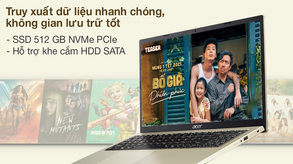 Laptop Acer Aspire 3 A315 58G 56HC i5 1135G7/8GB/512GB/2GB MX350/Win10 (NX.AN0SV.001)