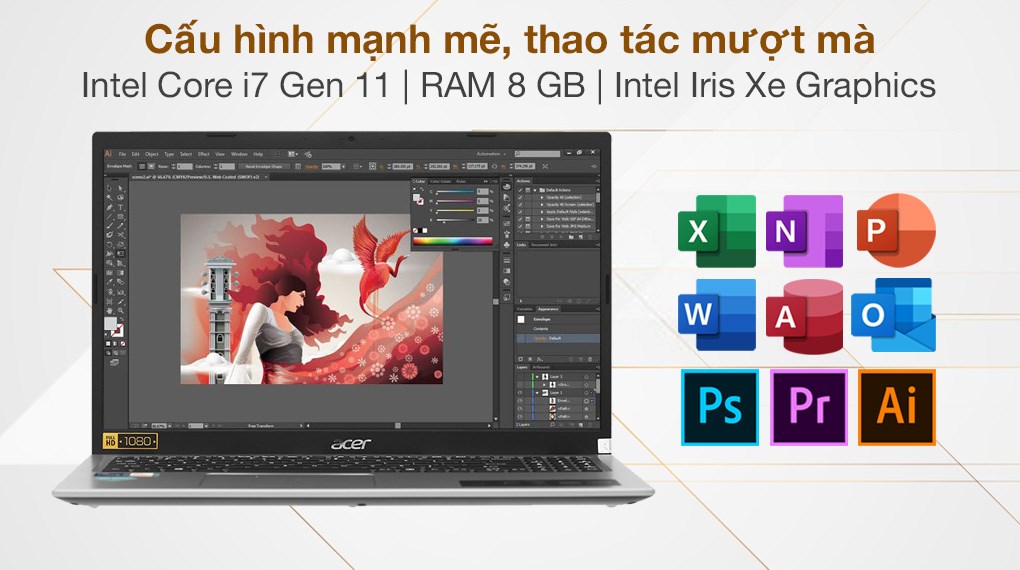 Laptop Acer Aspire 3 A315 58 73DV i7 1165G7/8GB/512GB/Win10 (NX.ADDSV.007)