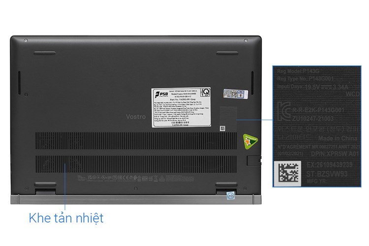 Laptop Dell Vostro 5410 i5 11300H/8GB/512GB/Office H&S2019/Win10 (V4I5014W) Màu Xám