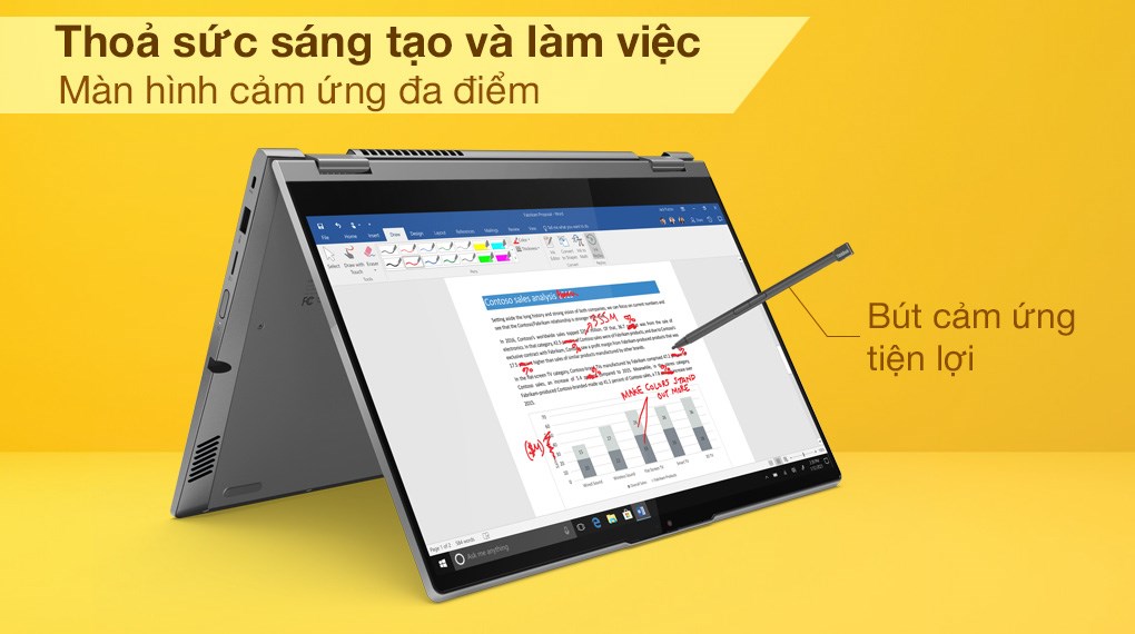 Laptop Lenovo ThinkBook 14s Yoga ITL i5 1135G7/16GB/512GB/Touch/Pen/Win10 (20WE004DVN)