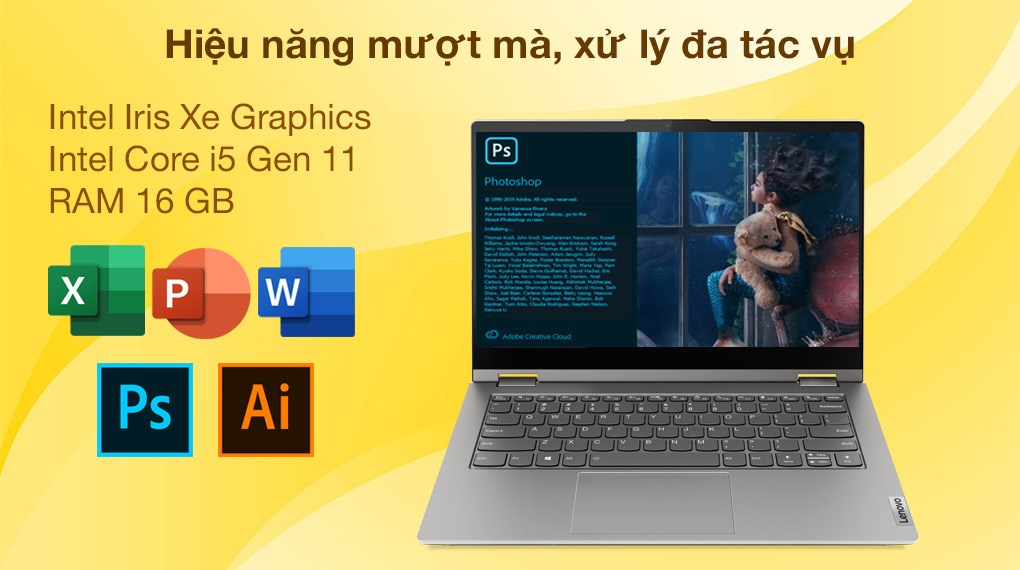 Laptop Lenovo ThinkBook 14s Yoga ITL i5 1135G7/16GB/512GB/Touch/Pen/Win10 (20WE004DVN)