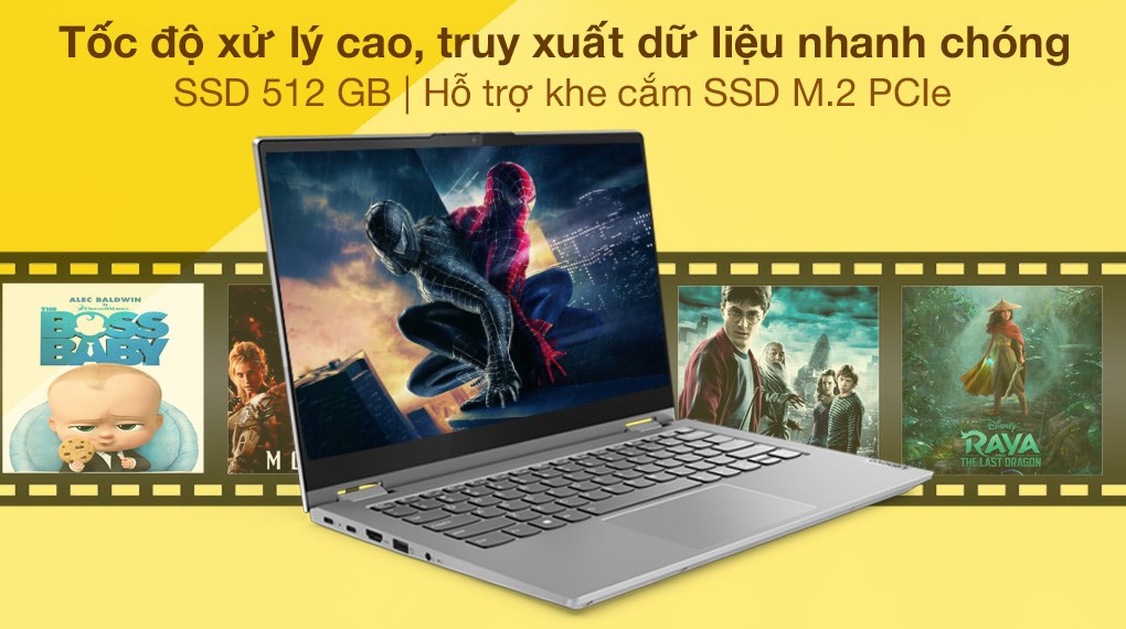 Laptop Lenovo ThinkBook 14s Yoga ITL i5 1135G7/16GB/512GB/Touch/Pen/Win10 (20WE004DVN)