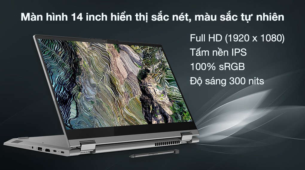 Laptop Lenovo ThinkBook 14s Yoga ITL i7 1165G7/8GB/512GB/Touch/Pen/Win10 (20WE004EVN)