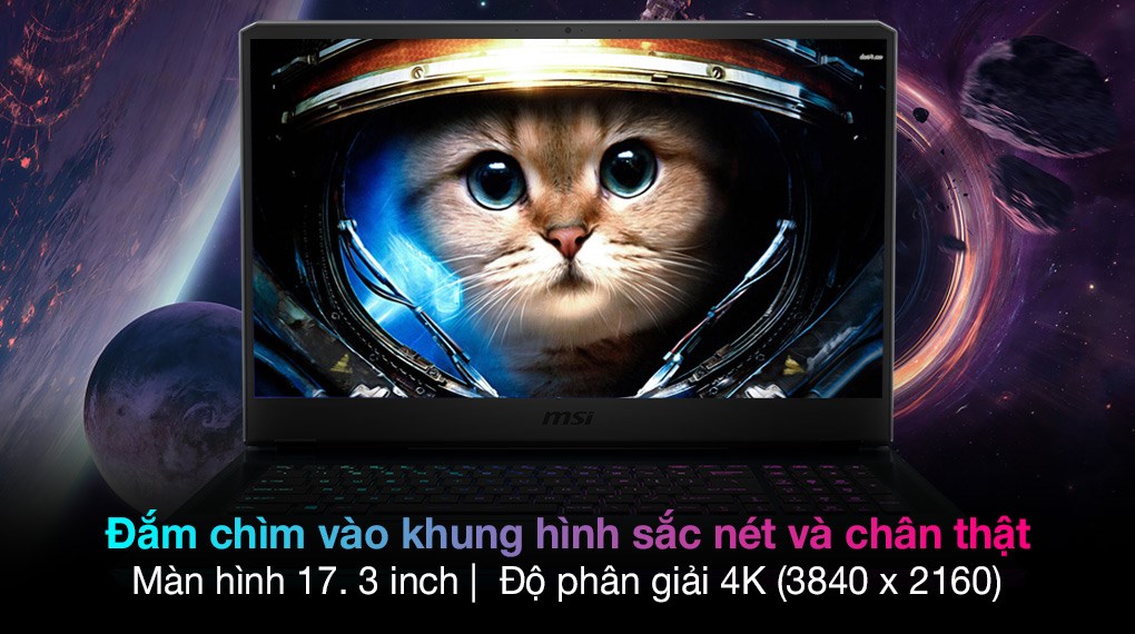 Laptop MSI Gaming GE76 Raider 11UH i9 11980HK/64GB/2TB SSD/16GB RTX3080/120Hz/Balo/Chuột/Win10 (434VN)