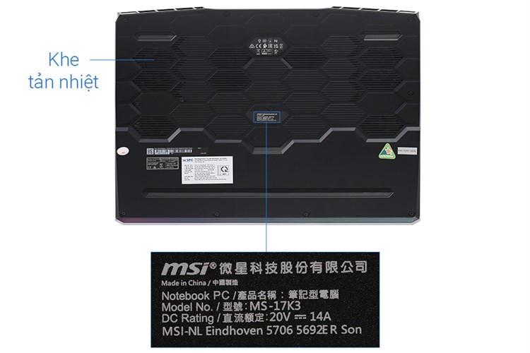 Laptop MSI Gaming GE76 Raider 11UH i9 11980HK/64GB/2TB SSD/16GB RTX3080/120Hz/Balo/Chuột/Win10 (434VN)