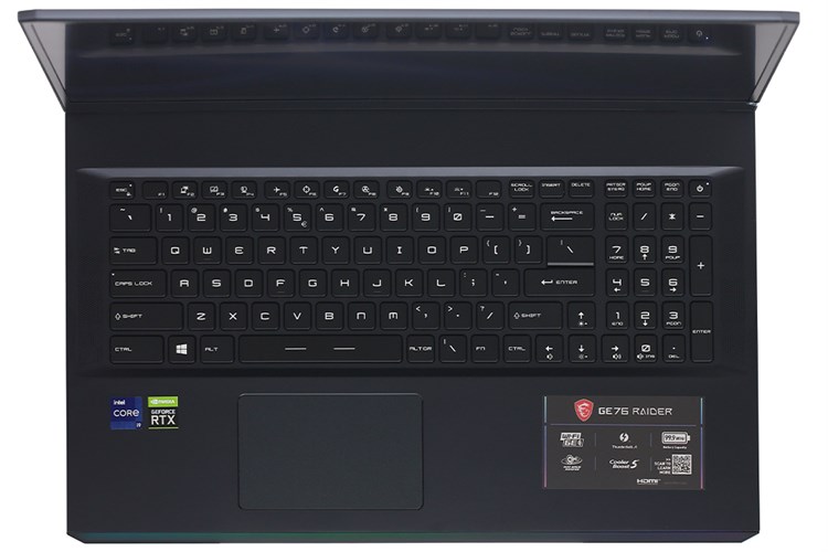 Laptop MSI Gaming GE76 Raider 11UH i9 11980HK/64GB/2TB SSD/16GB RTX3080/120Hz/Balo/Chuột/Win10 (434VN)