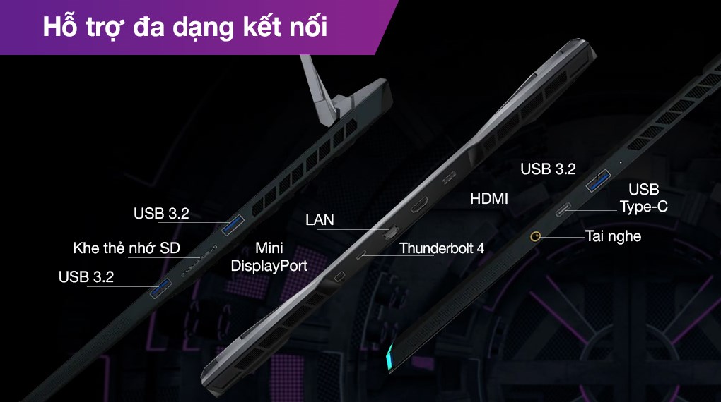 Laptop MSI Gaming GE66 Raider 11UH i7 11800H/32GB/2TB SSD/16GB RTX3080/240Hz/Balo/Chuột/Win10 (259VN)